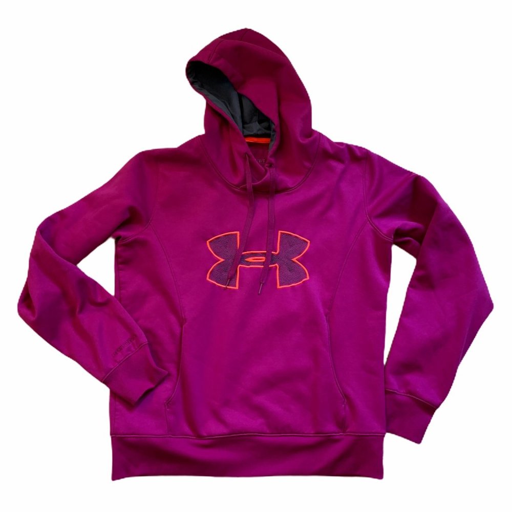 Under Armour Fuschia Embroidered Logo Hoodie